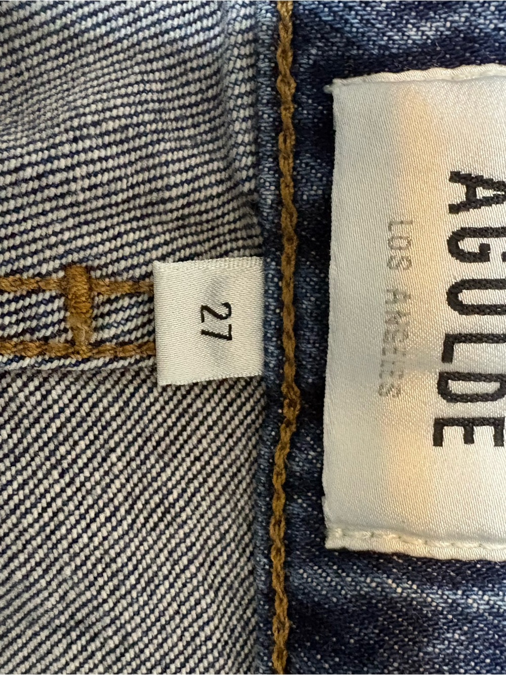 Agolde High-Rise Straight Jeans - Dark Blue - Picture 5 of 6